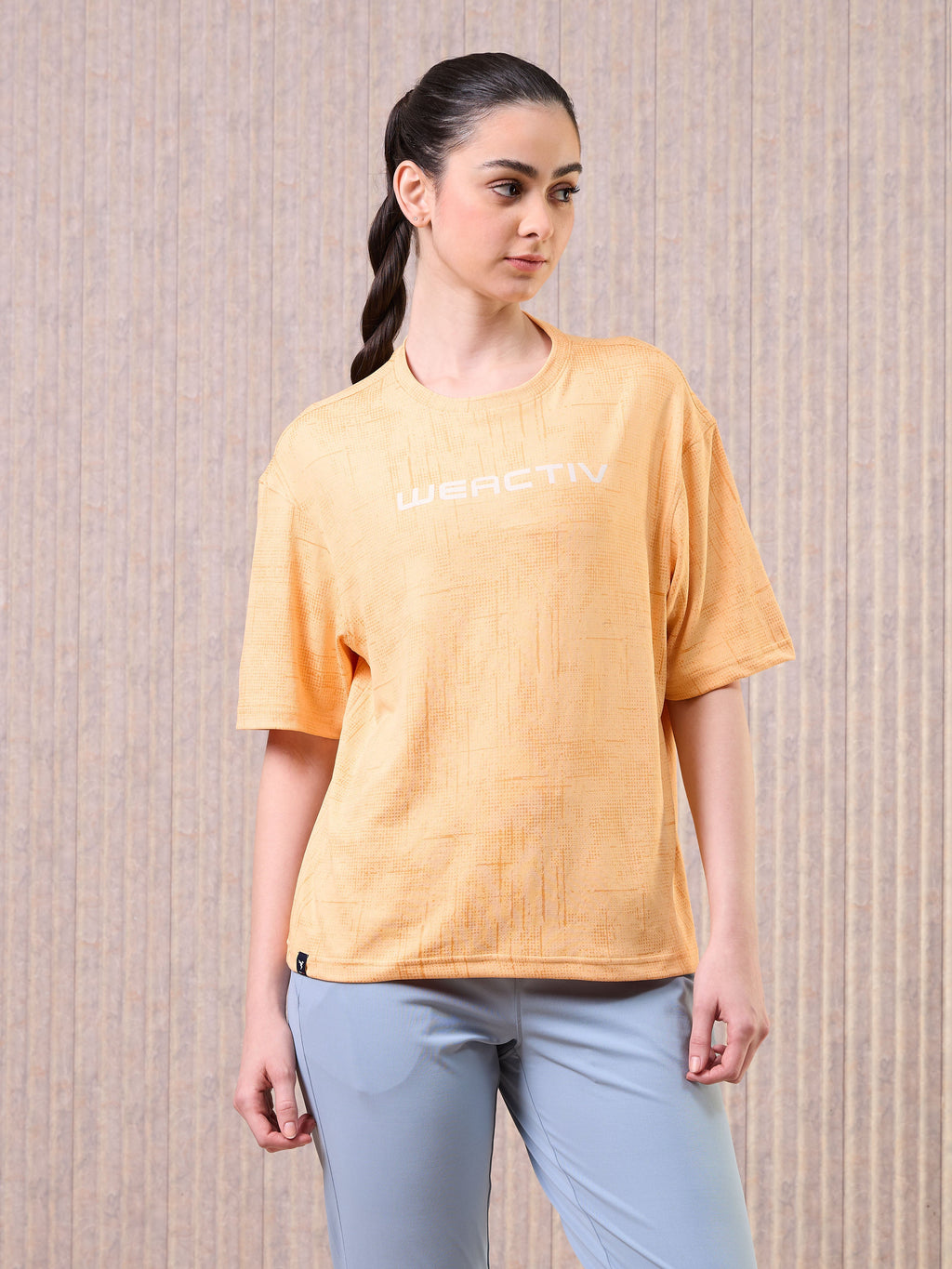 Technosport Women Boxy Fit TShirt (Double Cool) - WR150 - PUMPKIN