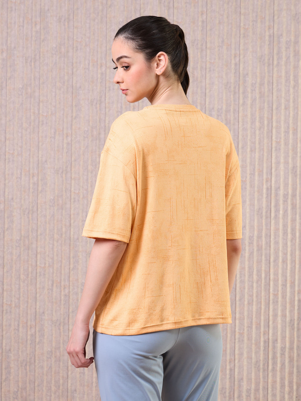 Technosport Women Boxy Fit TShirt (Double Cool) - WR150 - PUMPKIN