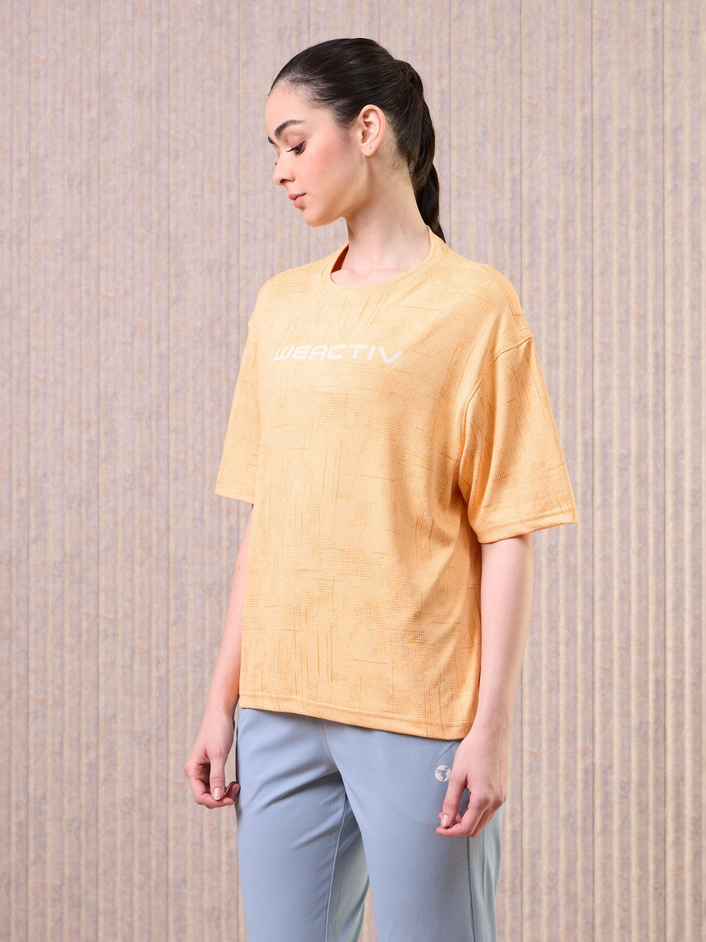 Technosport Women Boxy Fit TShirt (Double Cool) - WR150 - PUMPKIN