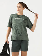 Technosport Women Boxy Fit TShirt (Double Cool) - WR150 - TREKKING GREEN