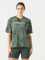 Technosport Women Boxy Fit TShirt (Double Cool) - WR150 - TREKKING GREEN