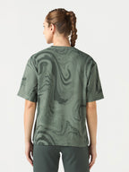 Technosport Women Boxy Fit TShirt (Double Cool) - WR150 - TREKKING GREEN