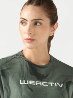 Technosport Women Boxy Fit TShirt (Double Cool) - WR150 - TREKKING GREEN