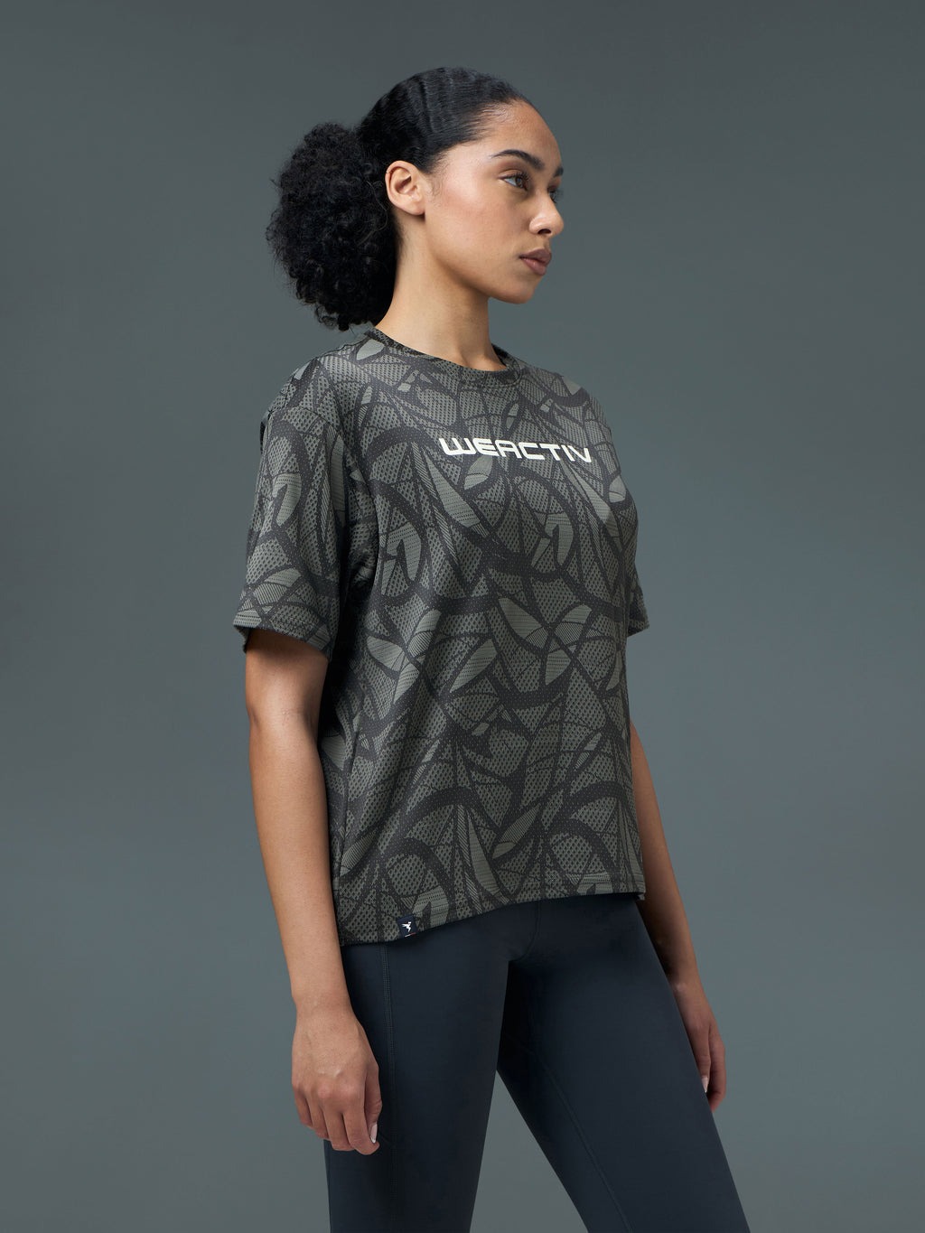 Technosport Women Boxy Fit TShirt (Double Cool) - WR150 - WOODLAND GRAY