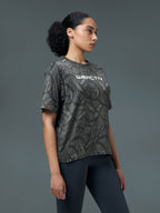 Technosport Women Boxy Fit TShirt (Double Cool) - WR150 - WOODLAND GRAY