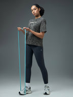 Technosport Women Boxy Fit TShirt (Double Cool) - WR150 - WOODLAND GRAY
