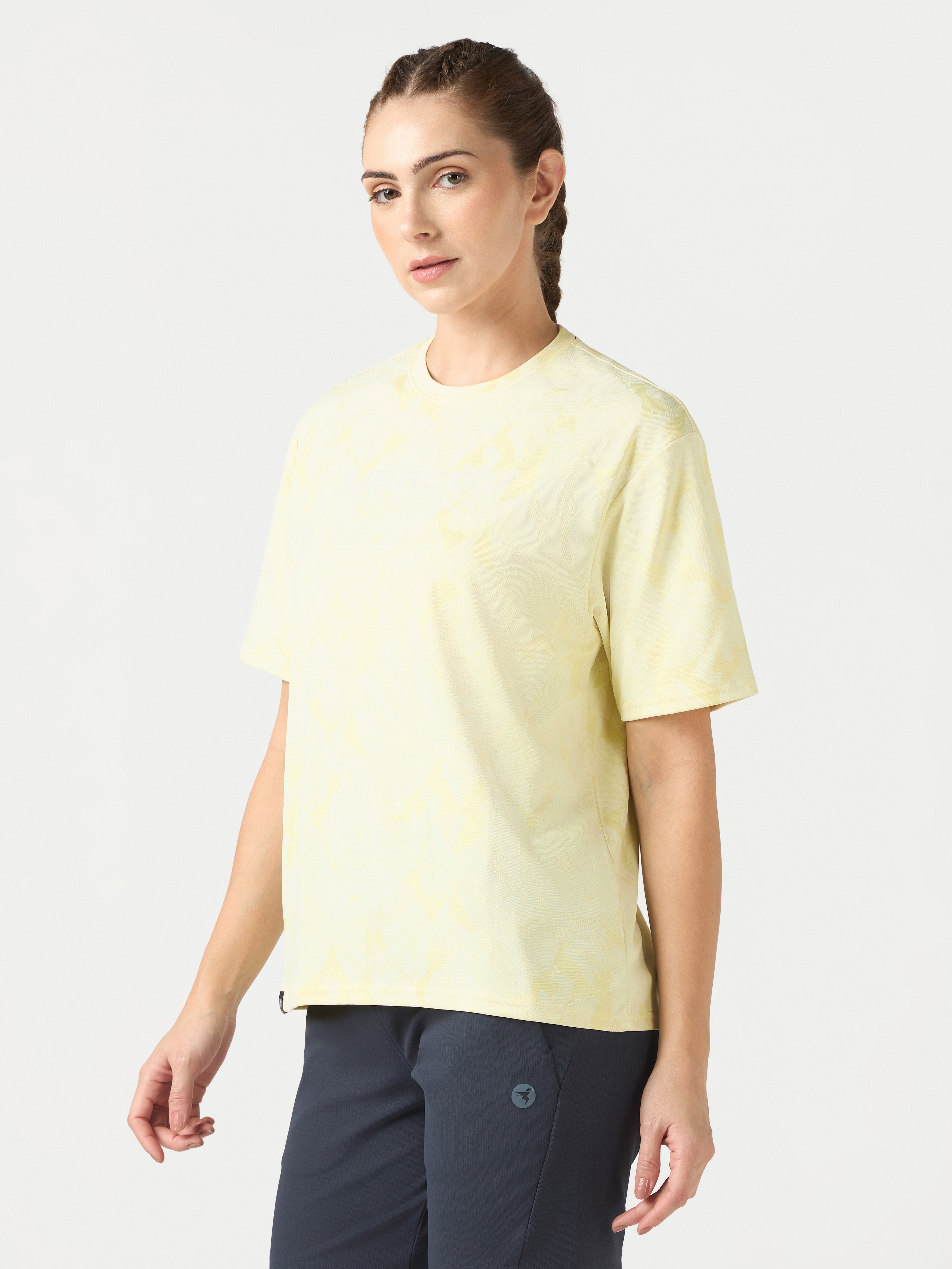 Technosport Women Boxy Fit TShirt (Double Cool) - WR150 - YELLOW B