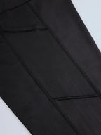 Technosport Women Solid Slim Fit Tights (Elasto Light) - WR75 - BLACK