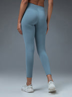 Technosport Women Solid Slim Fit Tights (Elasto Light) - WR75 - BLUE STONE