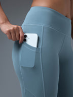 Technosport Women Solid Slim Fit Tights (Elasto Light) - WR75 - BLUE STONE