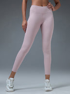 Technosport Women Solid Slim Fit Tights (Elasto Light) - WR75 - DUSTY PINK