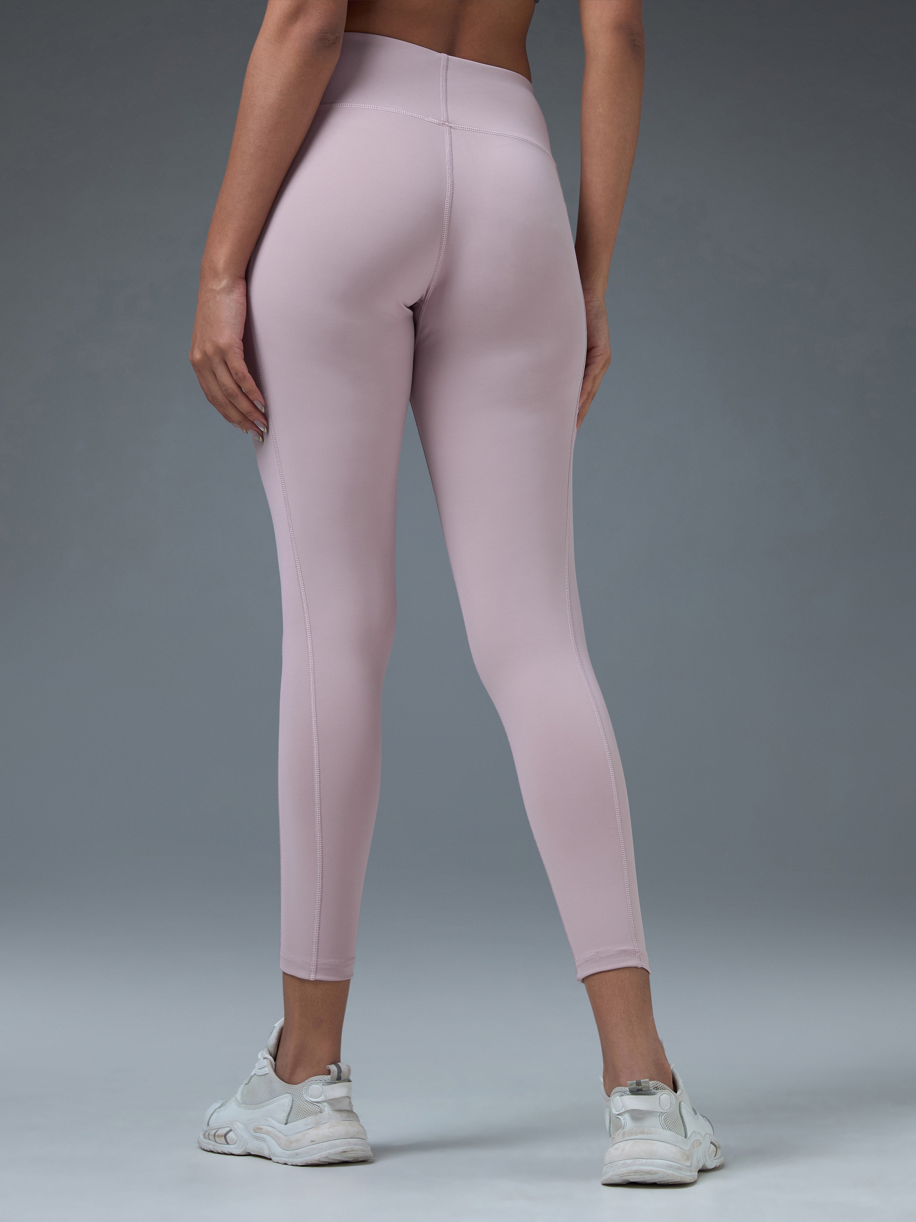 Technosport Women Solid Slim Fit Tights (Elasto Light) - WR75 - DUSTY PINK