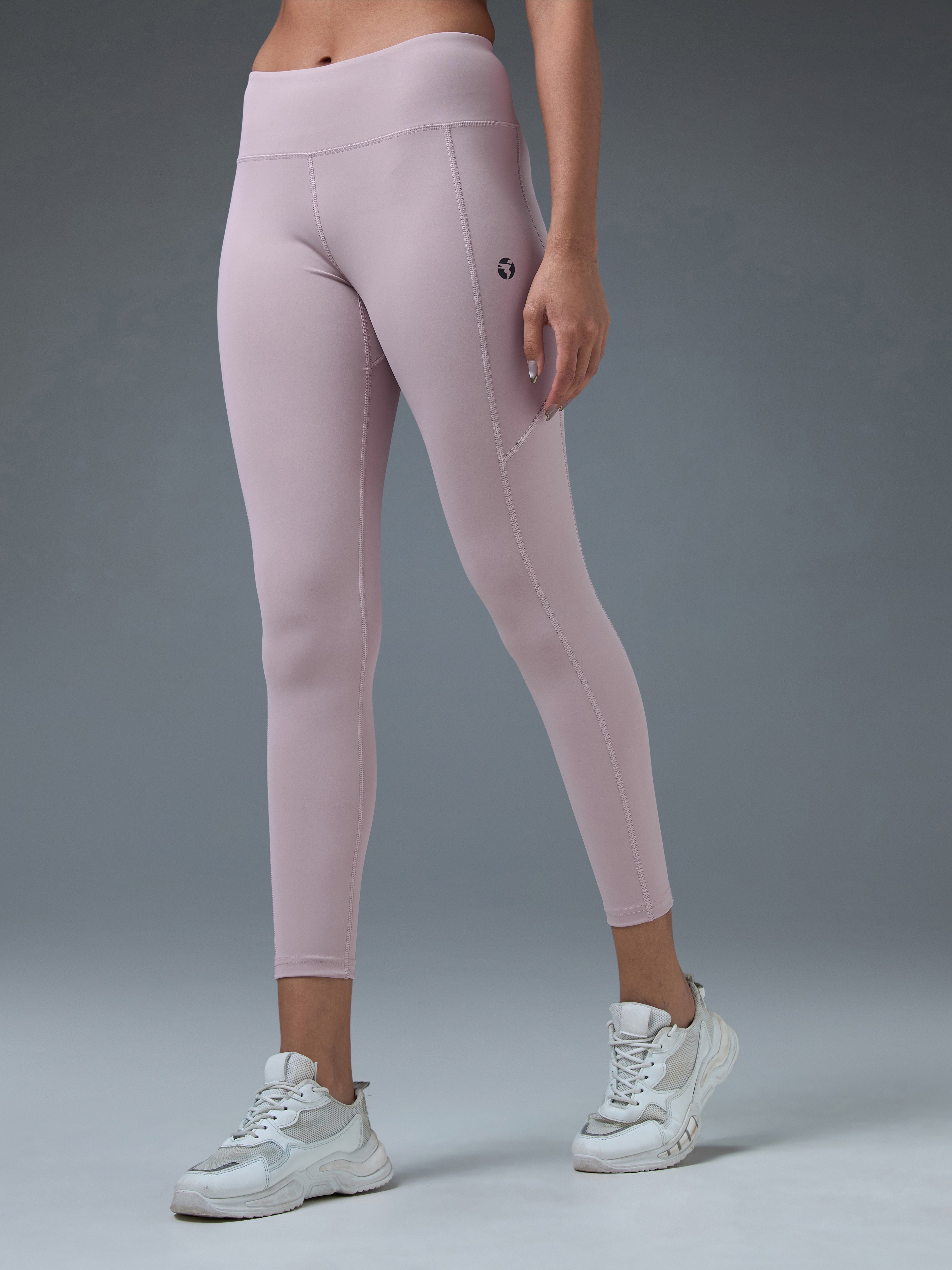 Technosport Women Solid Slim Fit Tights (Elasto Light) - WR75 - DUSTY PINK