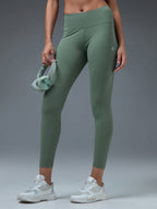 Technosport Women Solid Slim Fit Tights (Elasto Light) - WR75 - MYRTLE