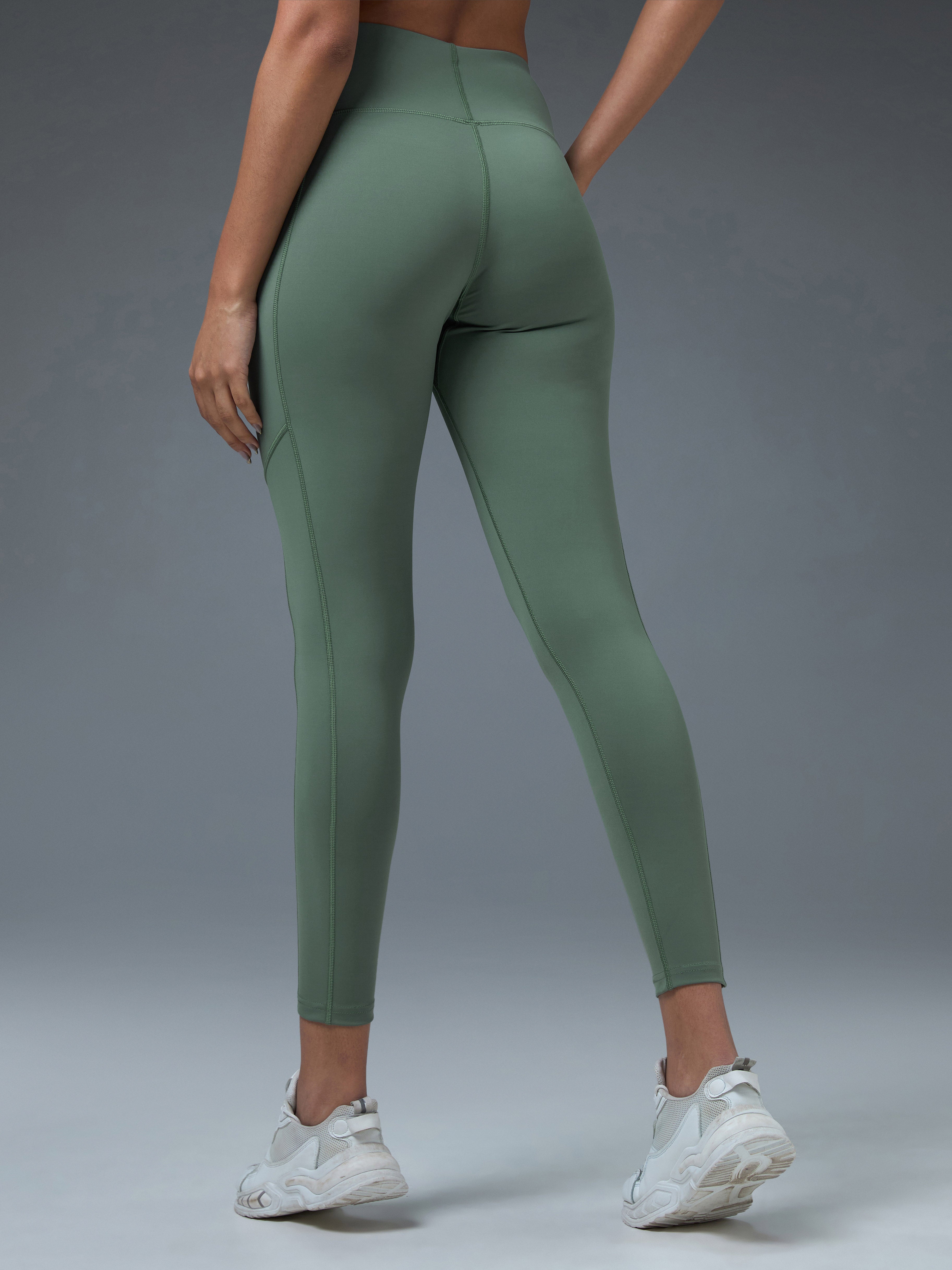 Technosport Women Solid Slim Fit Tights (Elasto Light) - WR75 - MYRTLE