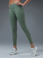 Technosport Women Solid Slim Fit Tights (Elasto Light) - WR75 - MYRTLE