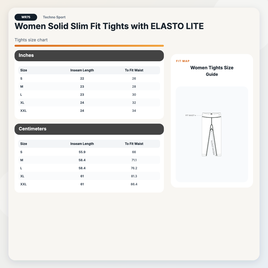 Technosport Women Solid Slim Fit Tights (Elasto Light) - WR75 - MYRTLE